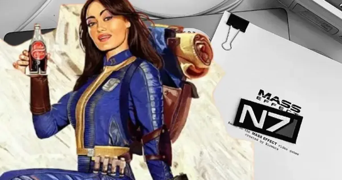 official-artwork-of-lucy-from-fallout-series-overlaid-on-a-black-and-white-image-showing-the-n7-logo